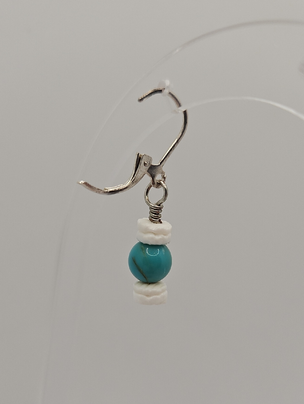 Turquoise And Shell Earrings - Picture 7 of 8